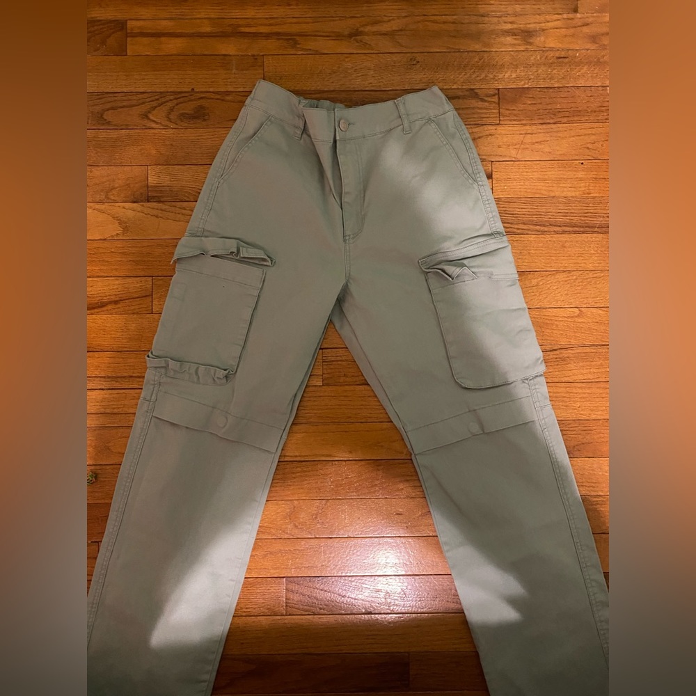 mint green cargos